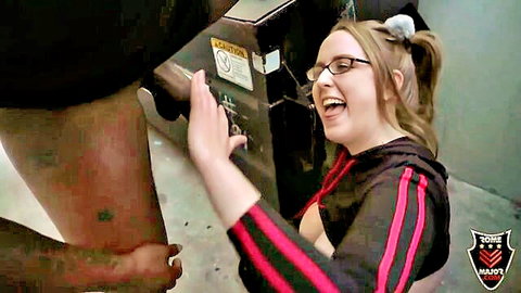 Buxom blonde Andi Ray with Rome Major in steamy back alley hookup