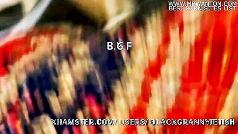 Black granny fetish thumbnail with blurred mature ebony figure