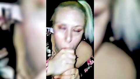Debbiecakes blonde babe in floral dress sucking finger teasingly