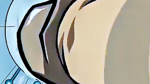 The Robot's curvy animated ass in teasing rear view
