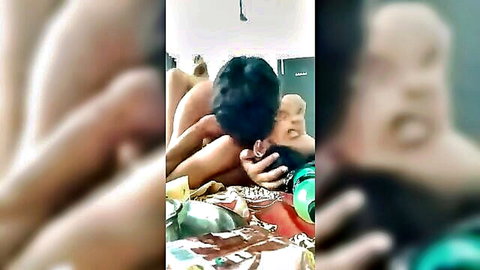 Indian couple in hardcore doggy style sex with toy