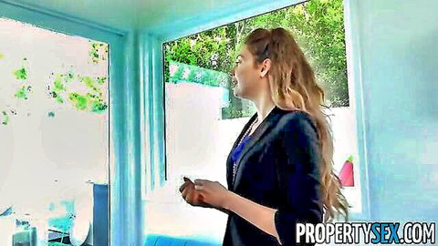 Elena Koshka as inspiring real estate agent in sexy blazer, office tease