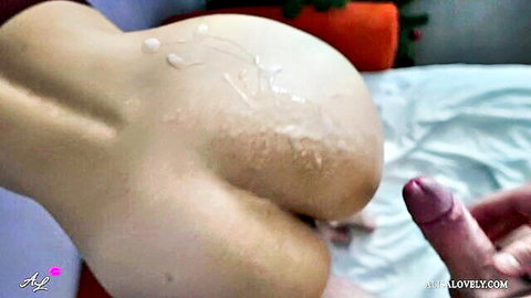 Alisa Lovely's big ass dripping with hot cumshot from behind