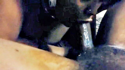 Ebony babe deepthroating thick white cock with saliva dripping in intense blowjob