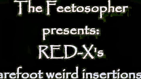 RED-X's foot weird insertions fetish title screen presented by The Feetosoopher