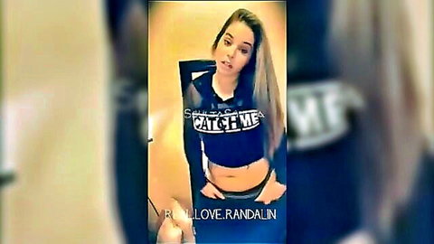Love Randalin seductive pose in Catch Me crop top, midriff tease
