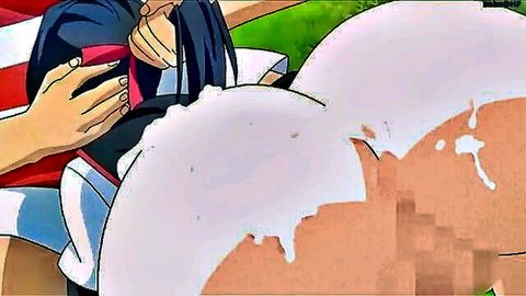 Hentai waifu bent over with cum on big white ass in hard sex compilation