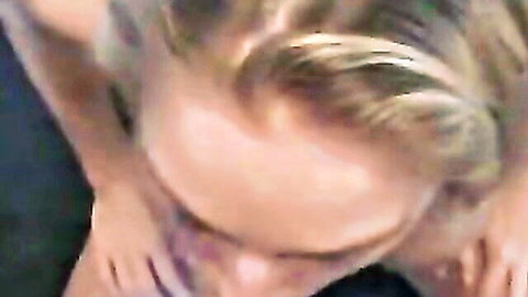 Heather Harmon's intense POV blowjob, blonde bombshell's mouth action