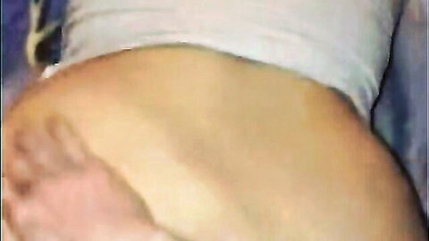 Tina's thick Latina MILF ass groped in white top, teasing anal play