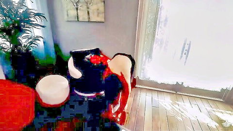 Emori Pleezer thick ebony babe bent over receiving massage and big cock