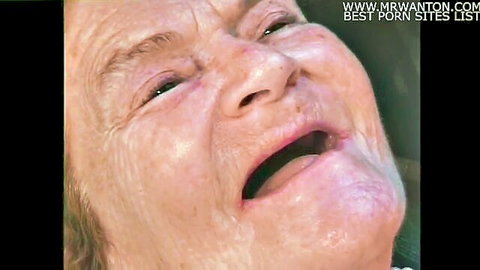 Anastasia Sands elderly surprised face closeup in mature porn