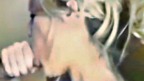 Sarah Peachez gorgeous blonde giving intense blowjob