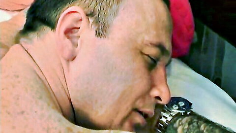 Redhead pegging man with strapon in bedroom scene