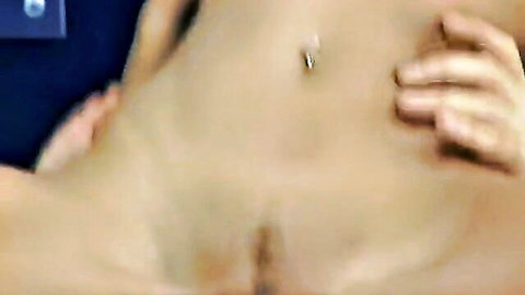 Naughty MILF teases with neck piercing close-up