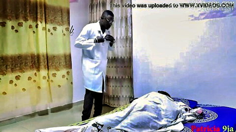 Patricia 9ja examined intimately by family doctor in bed