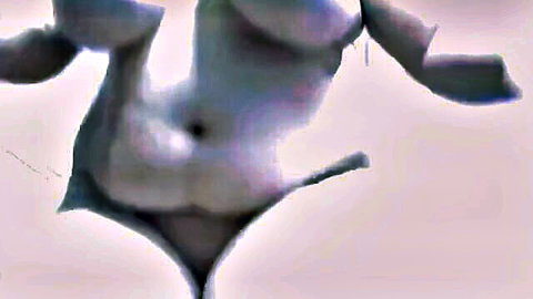 Chubby amateur babe spreads thick thighs exposing shaved pussy stuffed with white vibrator toy