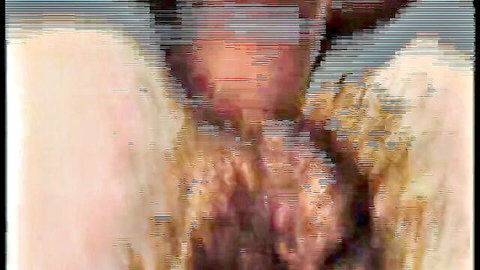 Close-up of hairy bush vaginal penetration in explicit scene