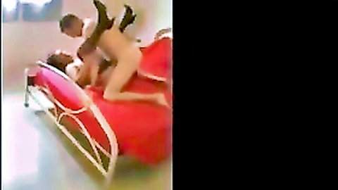 Amateur homemade cuckold wife fucked doggy style on bed