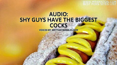 Hot dogs with dripping yellow mustard teasing shy guys' biggest cocks and cumshots