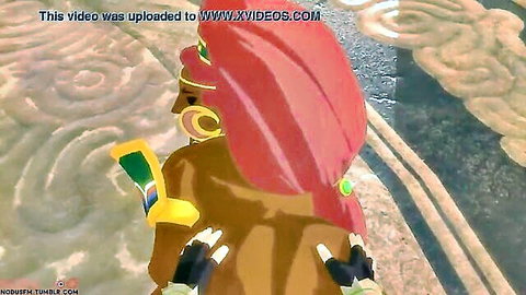 3D CGI tribal babe with big brown ass grabbing cheeks in erotic tease