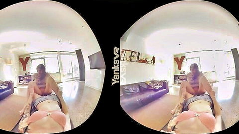 Lesbian models Marina and Charlotte in mutual orgasm VR scissoring