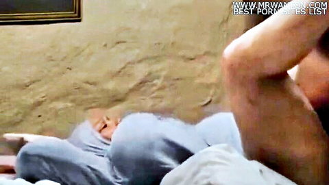 Hot Arab mature with big tits fucked by black guy in hijab