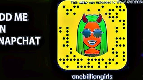Green-haired demon girl Snapchat promo for lunch break riding video