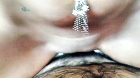 Gina G's sweet pink vaginal lips in explicit close-up view