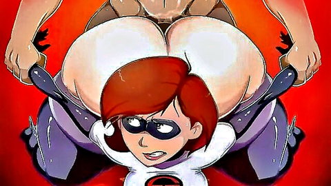 Elastigirl tentacle penetration hentai parody, big ass exposed