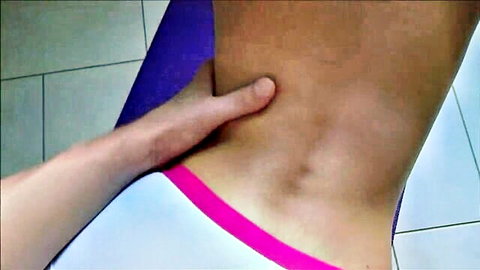 Jasmine Vega as hot Latina in family therapy preview, hand on lower back