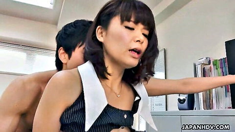 Haruka Miura Japanese office lady fucked from behind, uncensored JAV