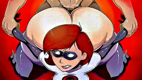 Elastigirl's massive atomic butt grabbed and fucked in superhero suit