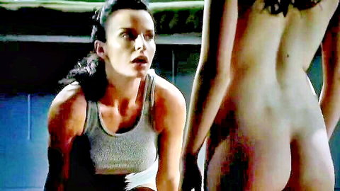 Ana Alexander in tense Femme Fatales scene with nude brunette woman