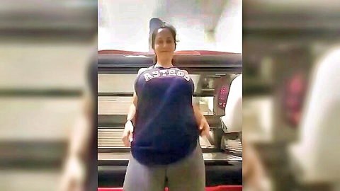 Ava Addams MILF in tight top and pants, showcasing massive curves