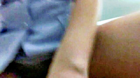 Chubby Thai nurse bent over getting roughly fucked doggy style by man in blue uniform