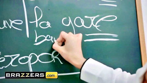 Anissa Kate as sexy French teacher writing on board POV - Brazzers