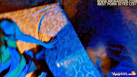 Blue hentai babe with huge tits kneels POV opening mouth tongue out for deepthroat cumshot blowjob