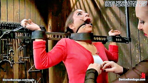 Mz Berlin torments bound girl next door in BDSM