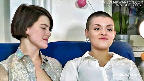 Luna and Tumpie in intimate lesbian moment, Ersties models
