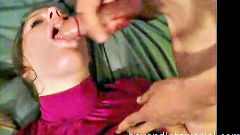 Amber Blank oral sex closeup in spunk flow compilation