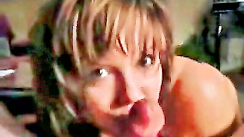 Amateur MILF blonde eagerly sucking cock and swallowing cum