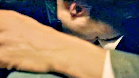 Close-up oral creampie scene with nymphomaniac in suit, intense passion