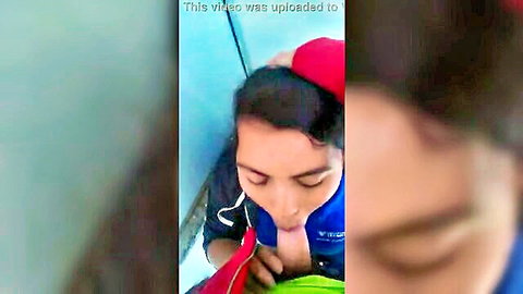 Latina schoolgirl in uniform eager for after-class blowjob