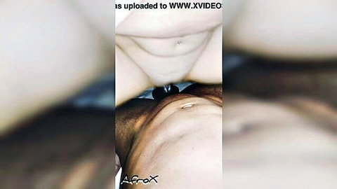 Close-up interracial penetration of wet young white pussy on black cock
