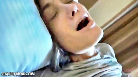 Gia Paige moaning in ecstasy during POV vaginal creampie