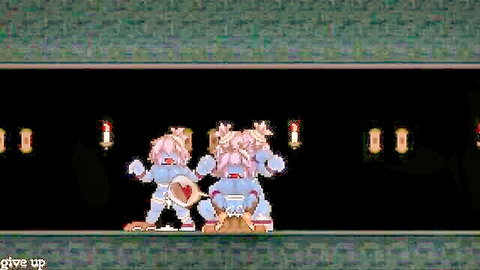Two blue-skinned hentai elves in doggy style penetration animation