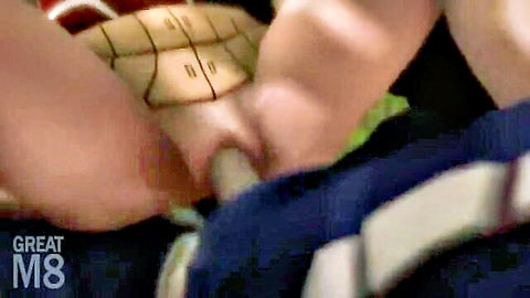 3D CGI hands stroking thick erect cock closeup with pants down