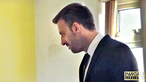 Dominant master in suit from Pascal's Subsluts with Skyler McKay