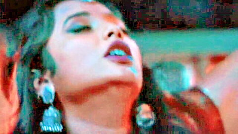 Rani Chatterjee close-up face in ecstasy, lips parted during bus sex