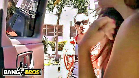 Remy LaCroix PAWG in Bang Bus reverse team fuck scene